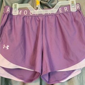 Under Armour Lavender Athletic Running Shorts
